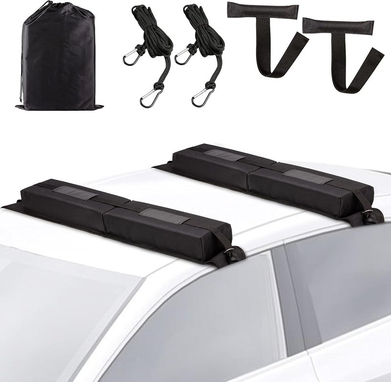 ZONETECH Soft Roof Rack Pads Heavy Duty, Use with or Without Cross Bar, Non-Slip, Use for Kayak, Surfboard, Canoe, and More (1 Set) - Image 1